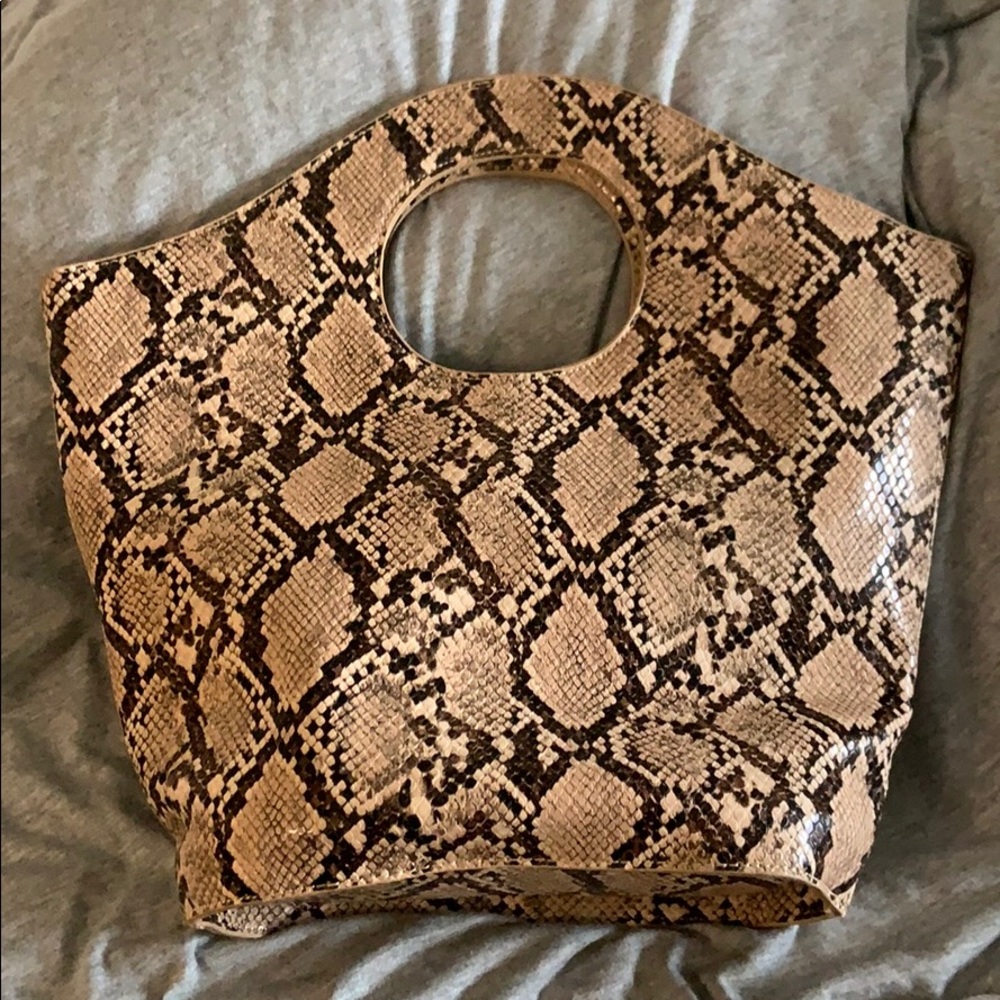 Snakeskin tote bag